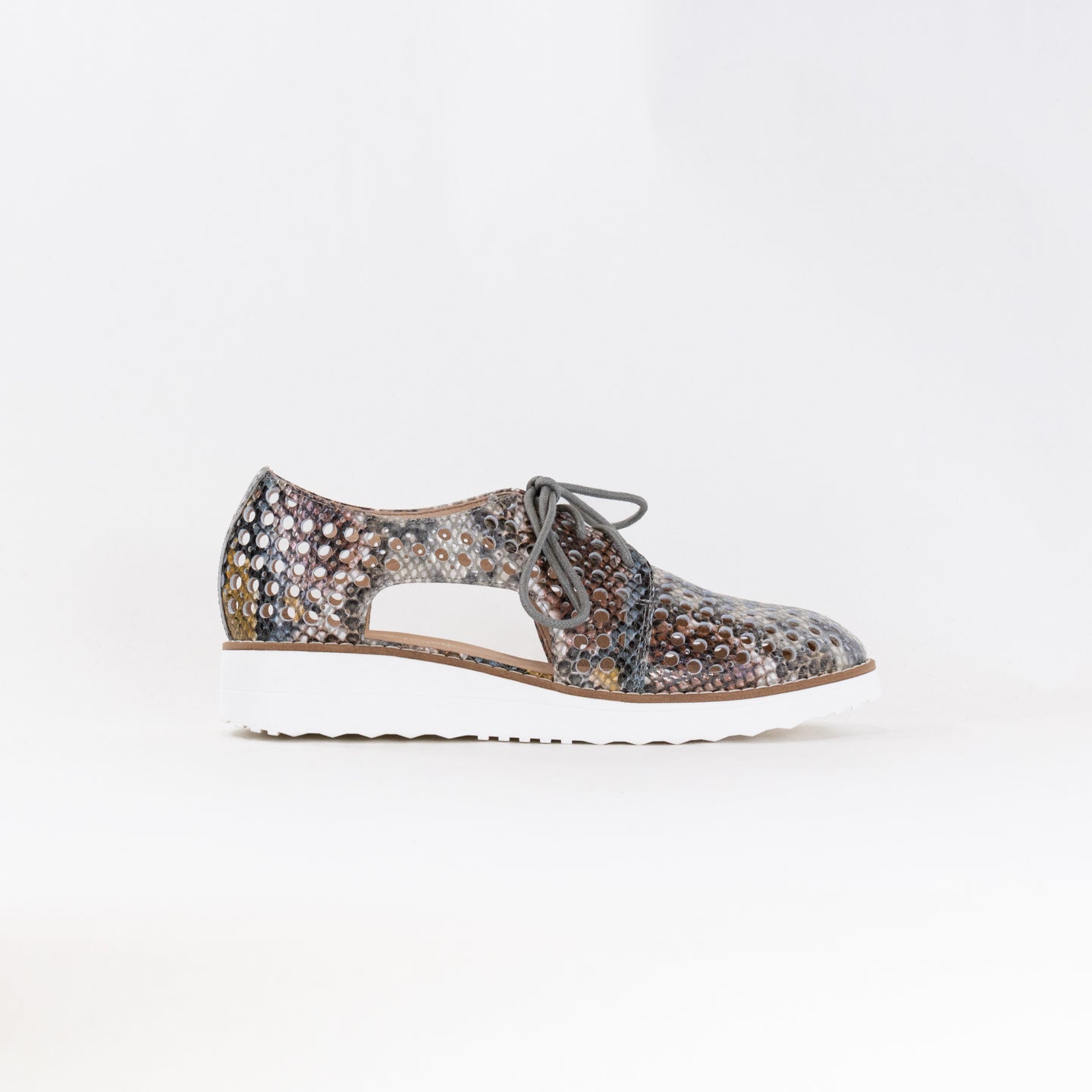 Women's Pink Multi Django And Juliette Onstage Shoes with White Sole Python Design
