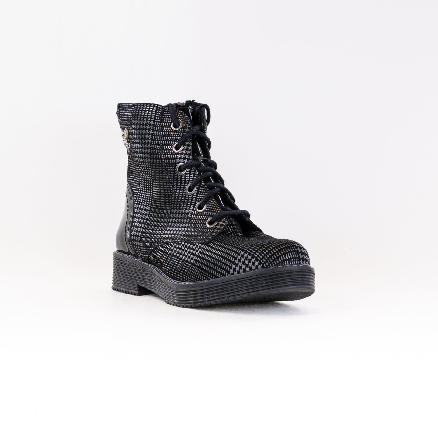 Stylish V-Italia 514 Women's Gray/Black Nubuck Short Boots