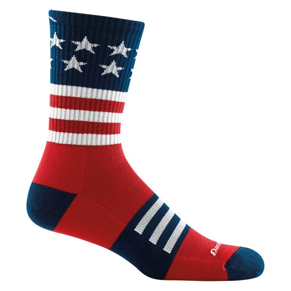 Darn Tough Men's Lightweight Micro Crew Captain Stripe Hiking Socks