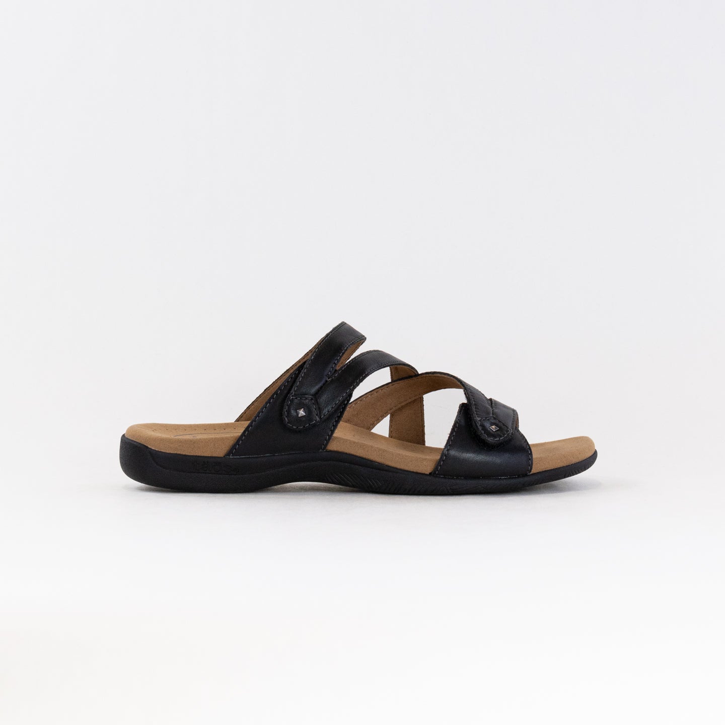 Taos Women's Double U Slide Sandals in Classic Black Color