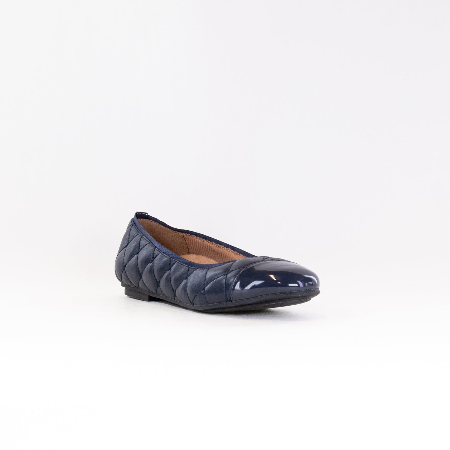 Women's Vionic Desiree Navy Ballet Flats - Stylish Quilted Design