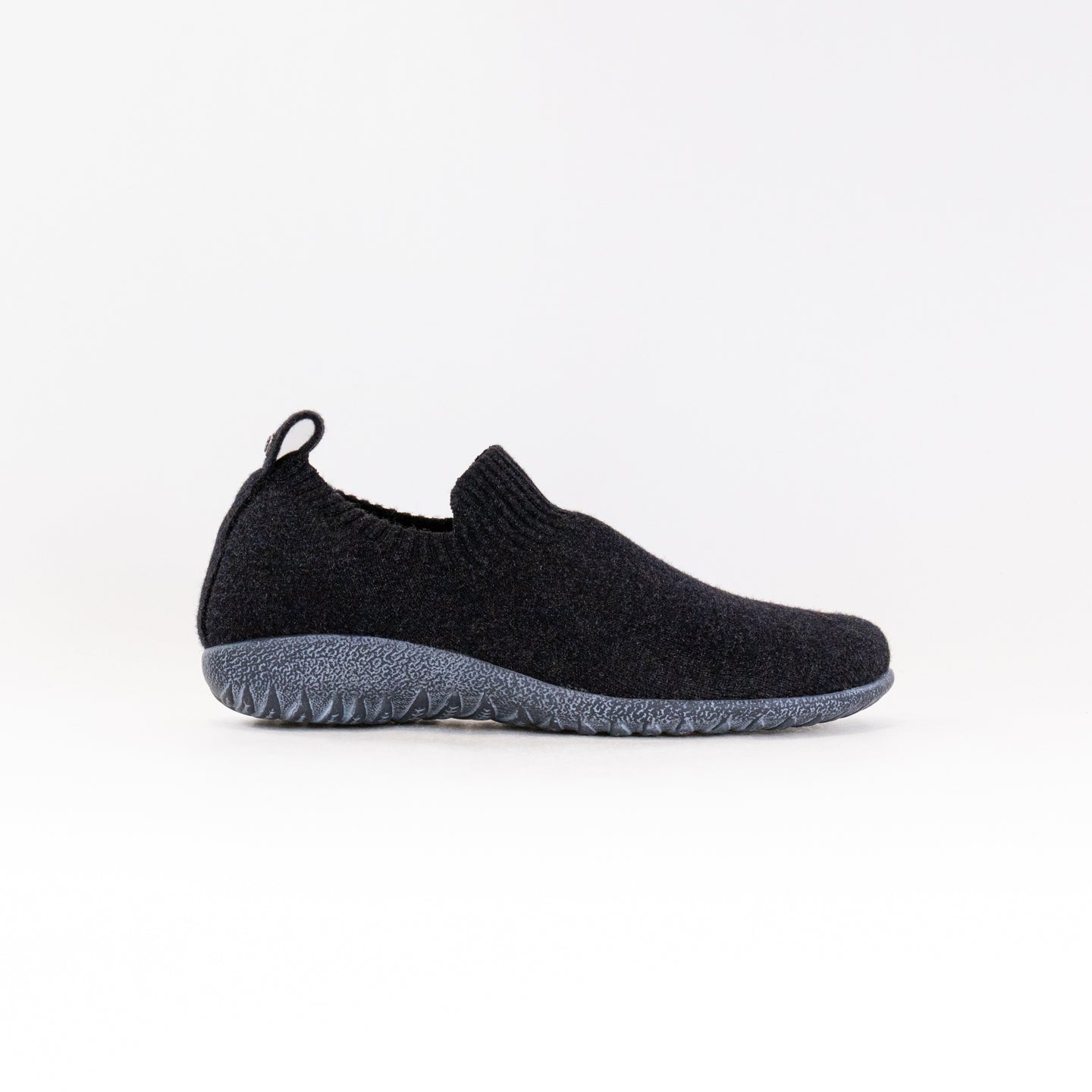 Naot Women's Nuku Slip-On Shoes - Black Knit with Gray Accents