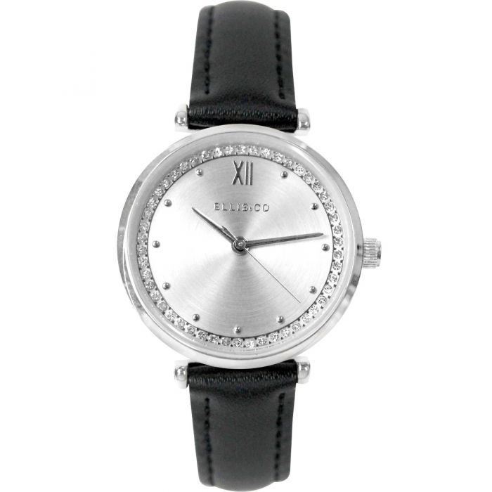 Ellis & Co Stella Quartz Fashion Watch with Black Band