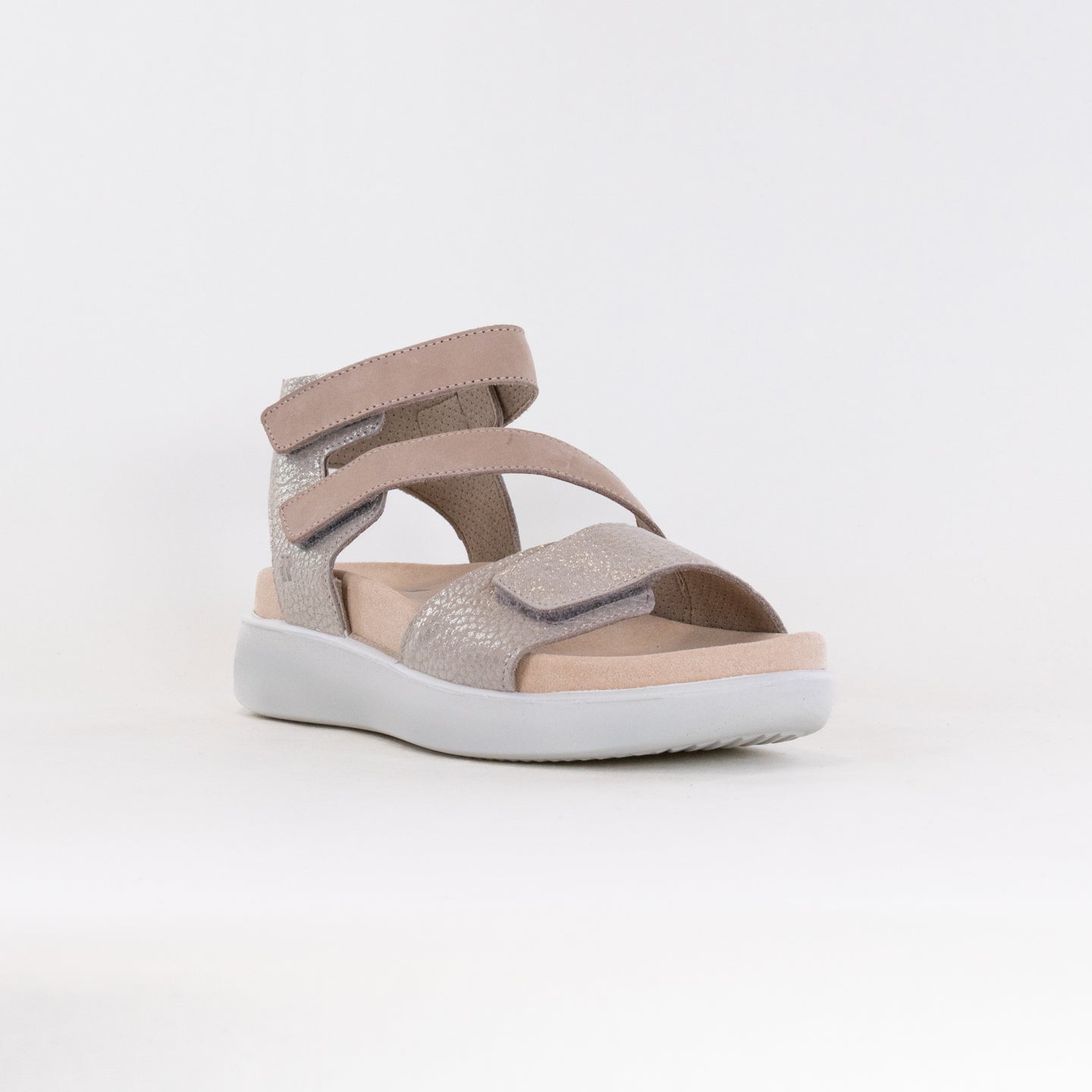 Women's Gold Romika Borneo 07 Asymmetric Strap Sandals