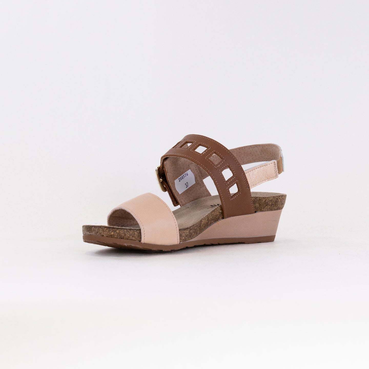 Naot Women's Dynasty Sandals in Pale Blush, Caramel, and Soft Rose Gold Shades