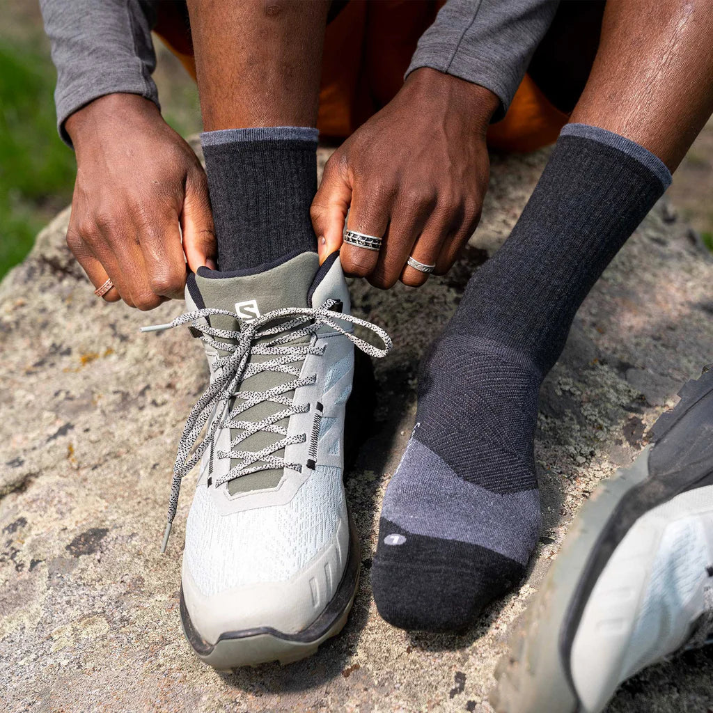 Feetures Charcoal Trail Max Cushion Mini Crew Socks with Custom Fit