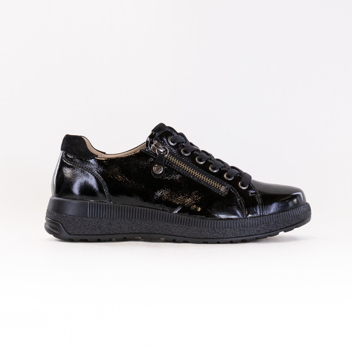 Fidelio Multistretch Holy Women's Black Comfortable Stretchable Leather Shoes