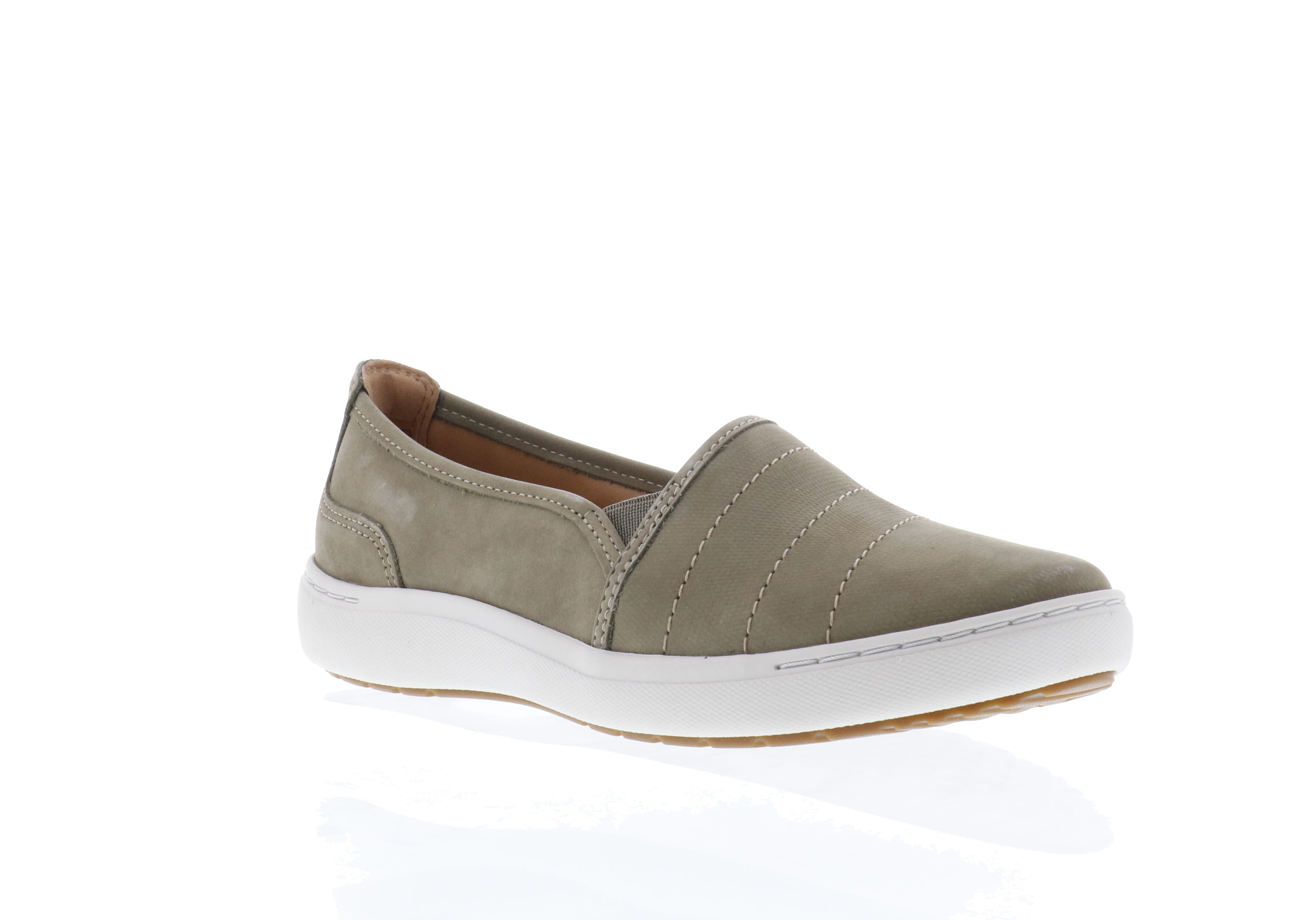 Clarks Women's Nalle Violet Casual Olive Slip-On Shoes