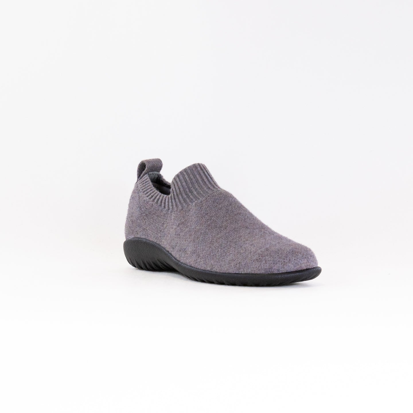 Naot Women's Nuku Slip-On Shoes - Gray Knit with Black Accents