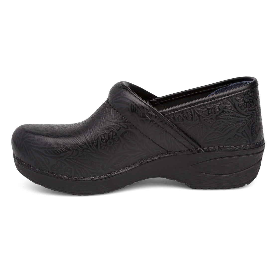 Dansko Women's Professional XP 2.0 Clogs in Black Floral Tooled Design