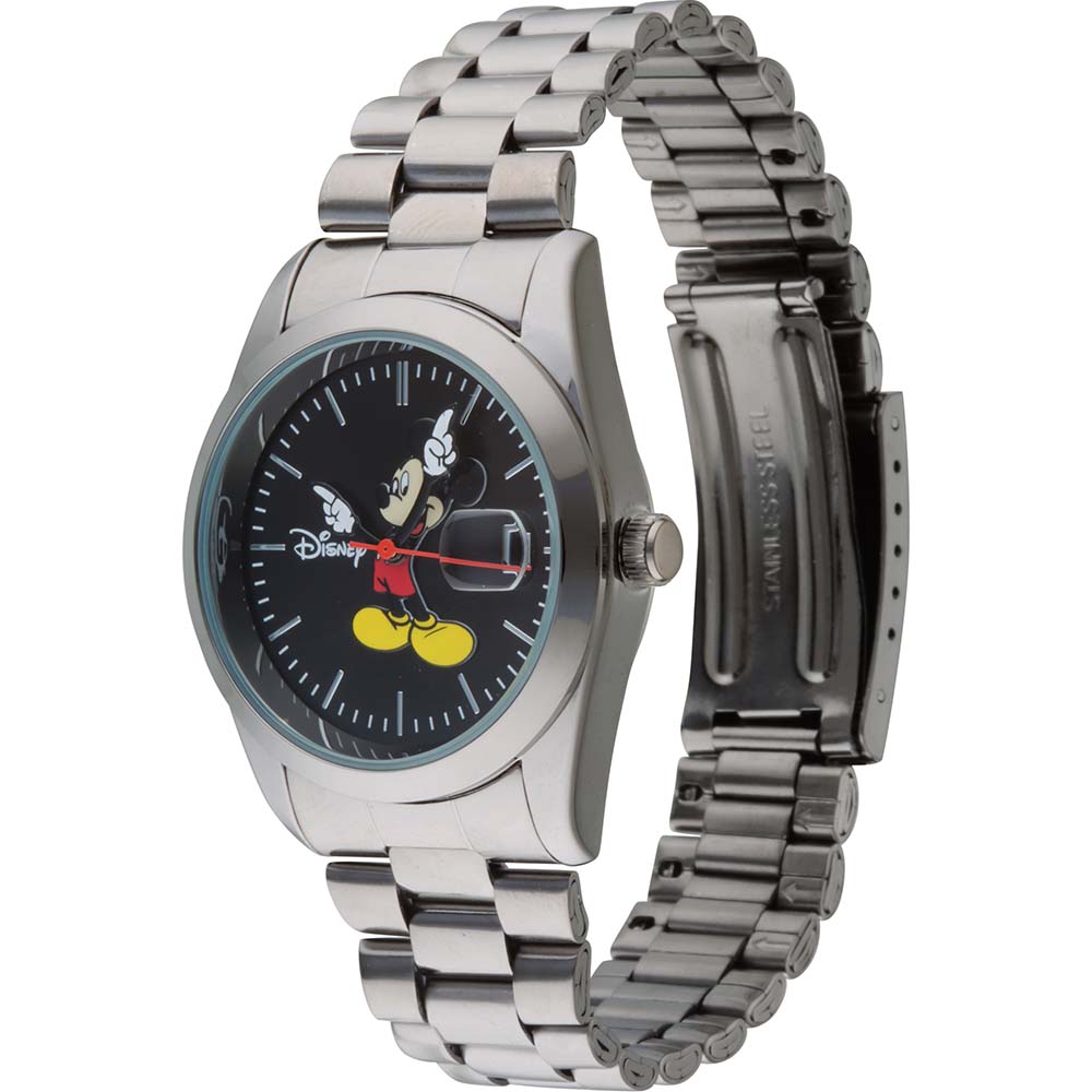 Disney TA45705 Mickey Mouse Black Steel Novelty Watch