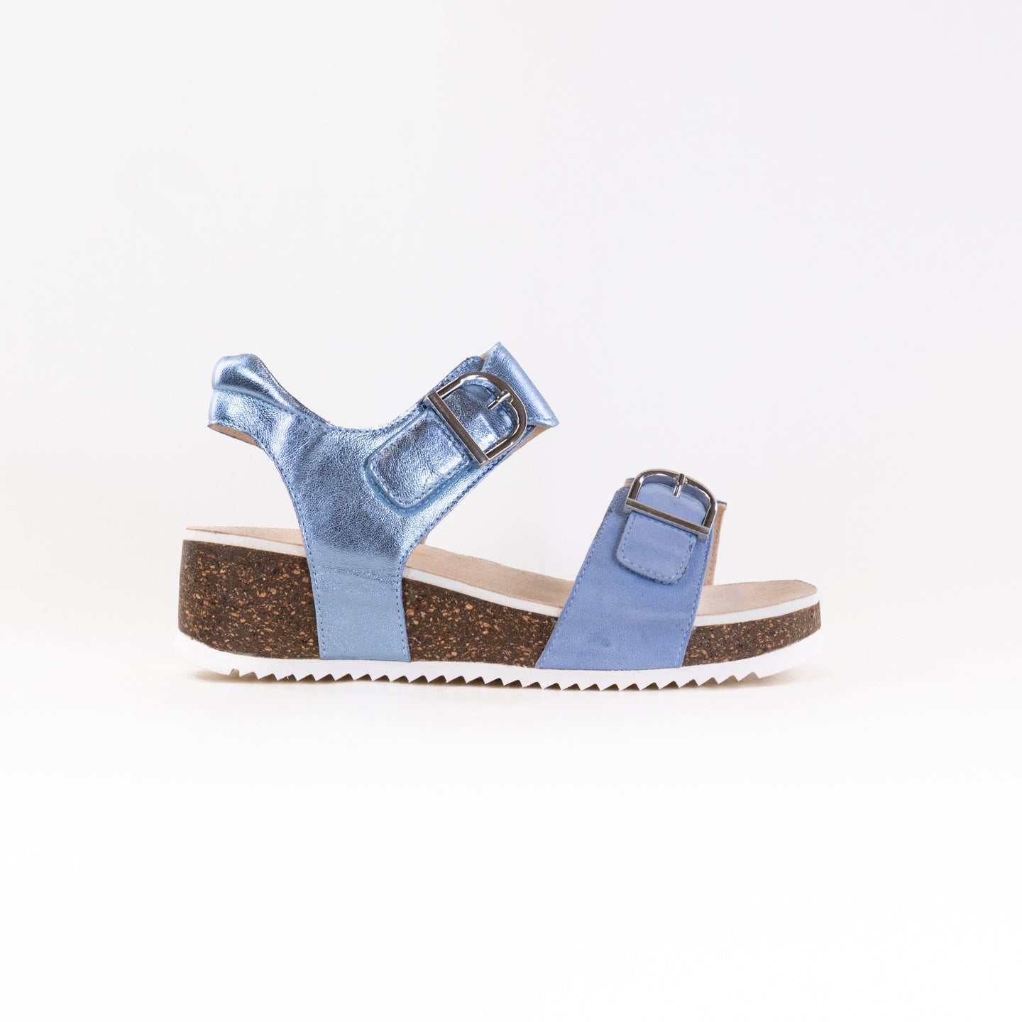 ARA Norderney Women's Elegant Sandals in Azure Blue Suede
