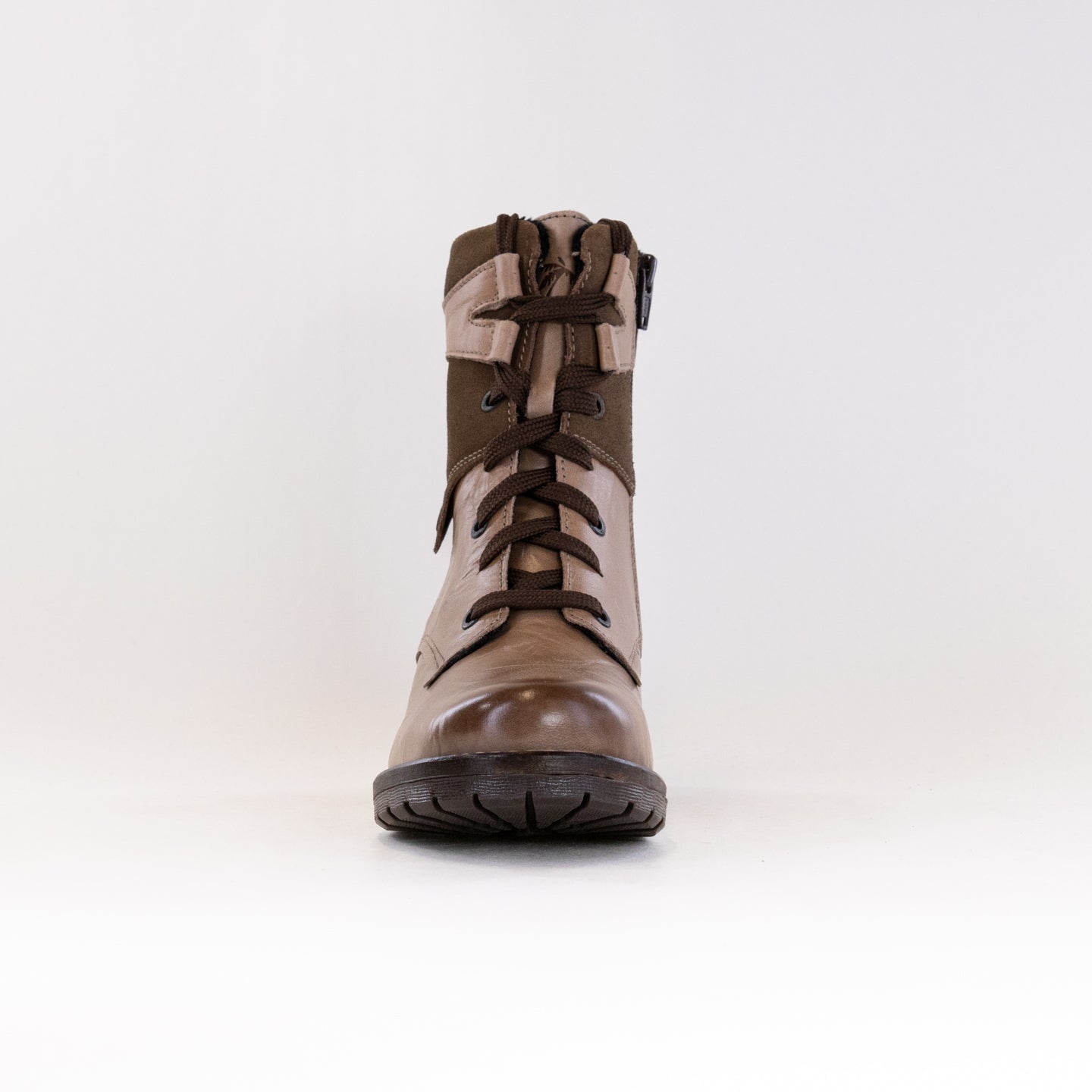 Women's Taupe Dromedaris Kara Suede Short Padded Lace - Up Boots