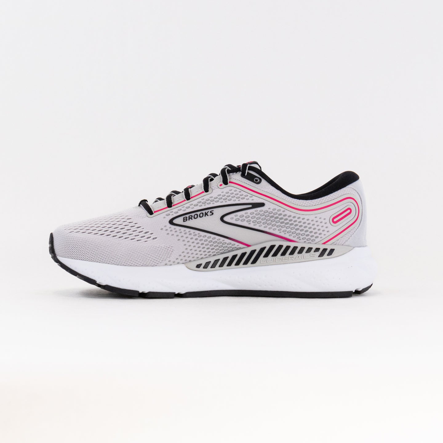 Women's Grey, Black and Pink Colored Brooks Ariel GTS 23 Protective Running Shoes