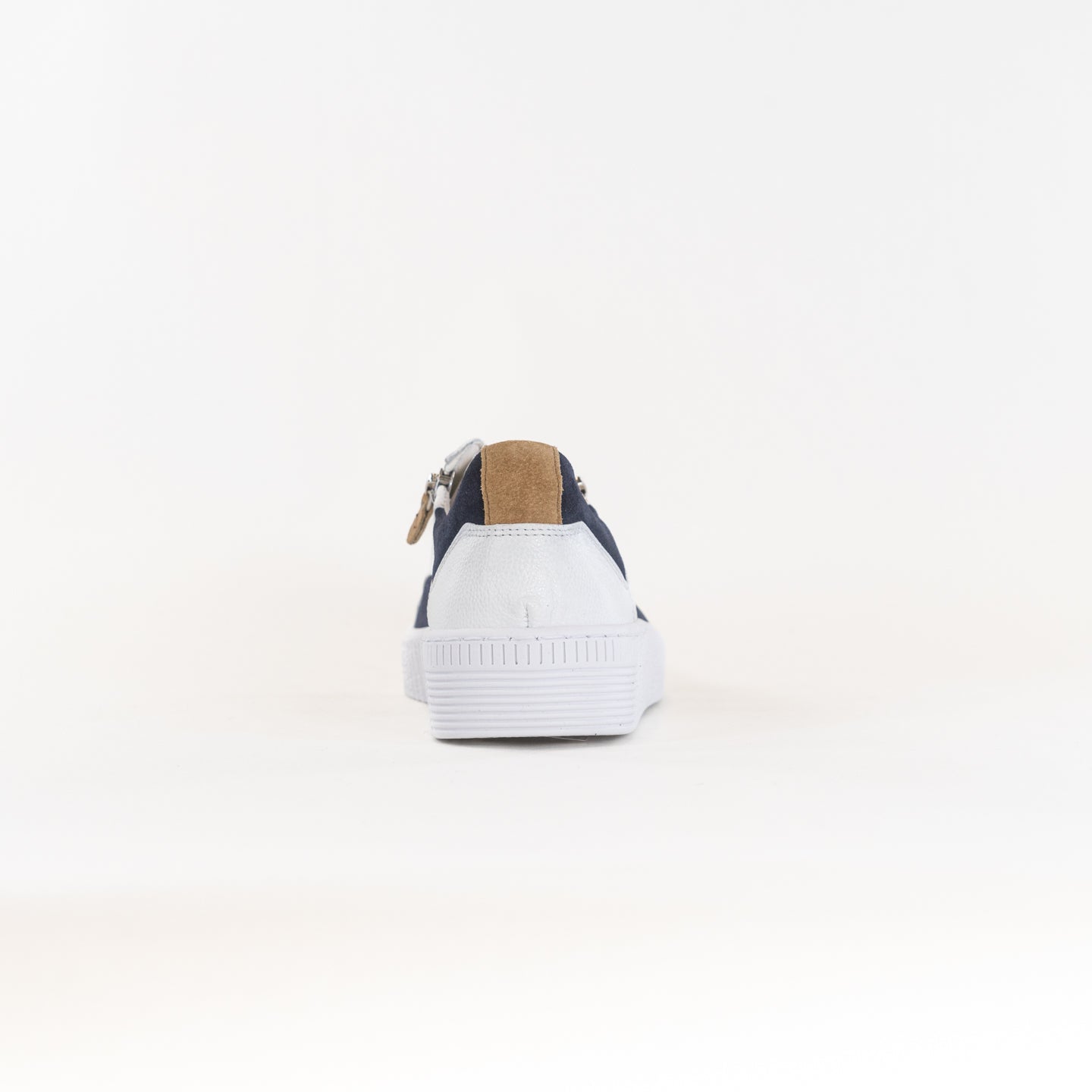 Gabor Women's White/Blue A1 Zipper Comfortable Sneaker 23.330