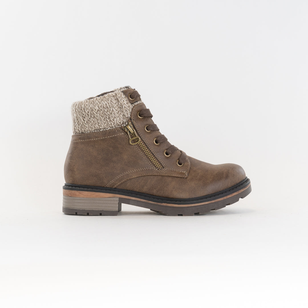 Women's Wanderlust Amy Distressed Dark Tan Ankle Boots