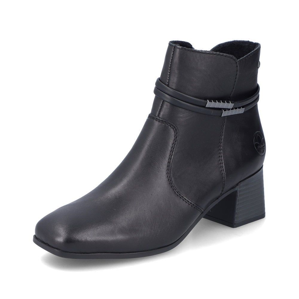 Stylish Rieker Susi 73 Women's Black Leather Boots