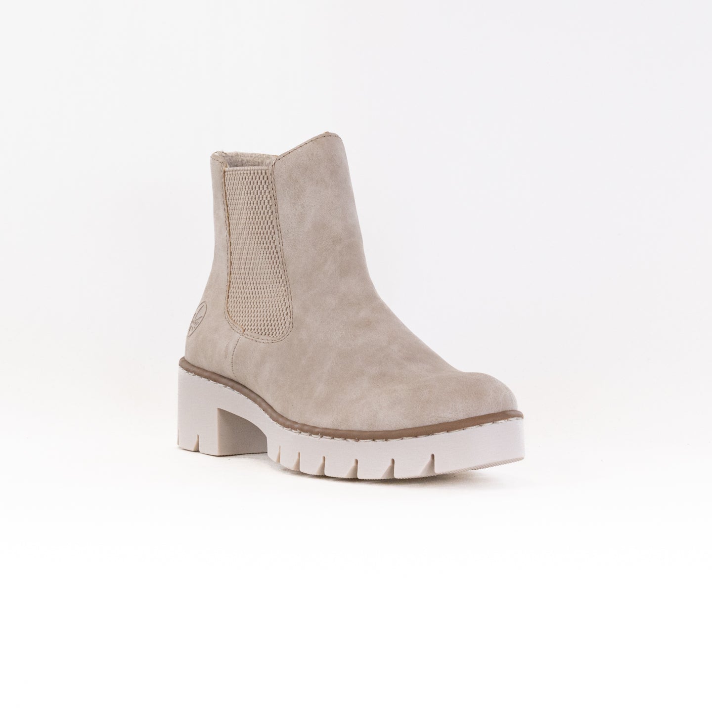 Rieker Women's X5772 Prisca Beige Chelsea Boots