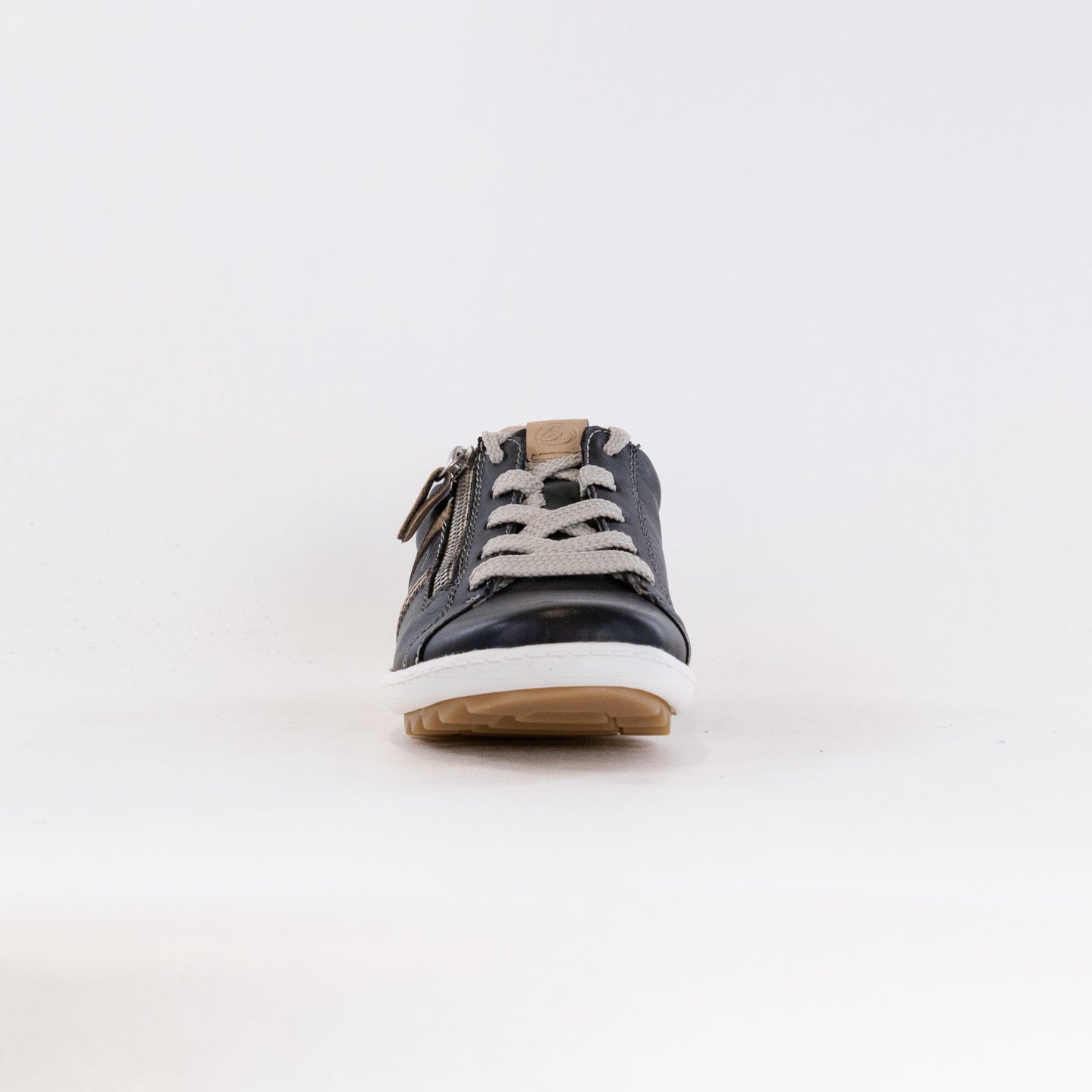 Rieker Liv R1426 Women's Black Leather Casual Sneakers