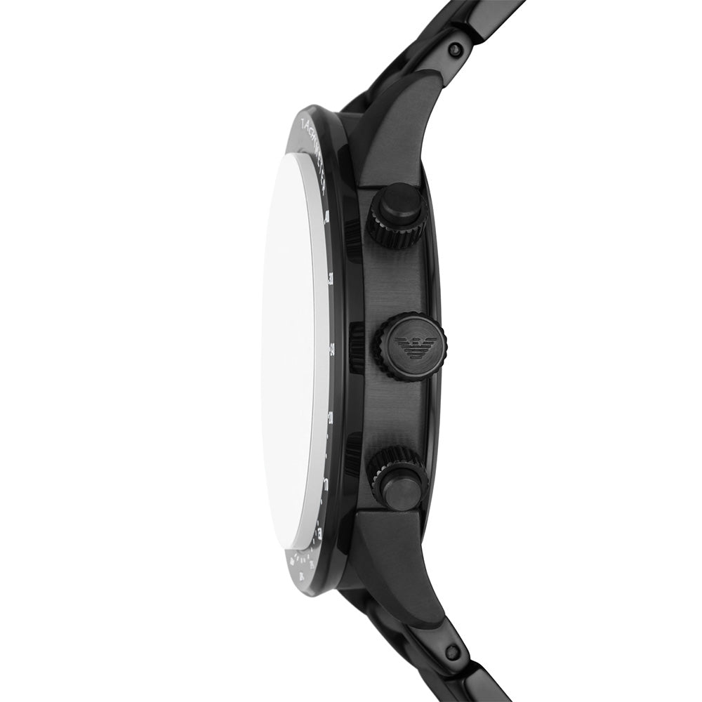 Emporio Armani AR11472 Mario Men's Black Matte Stainless Steel Watch