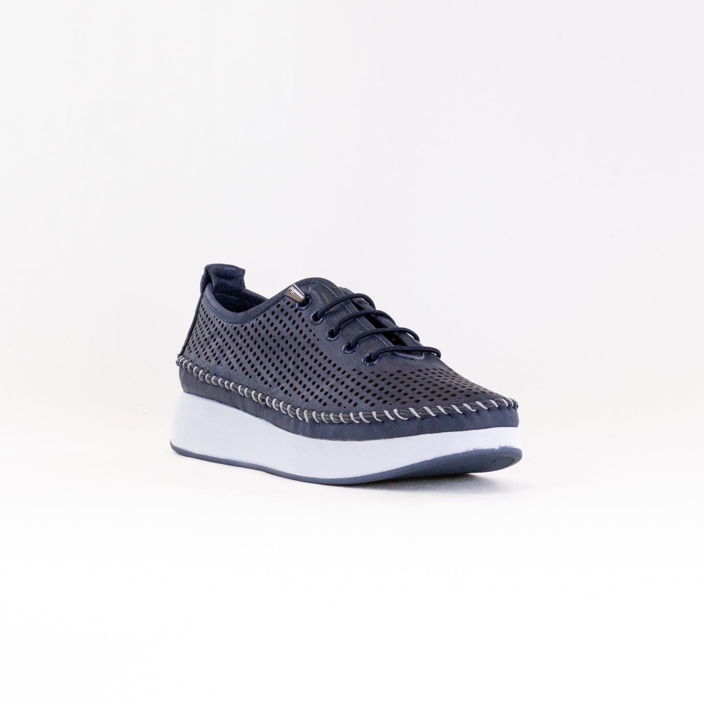 Spring Step Women's Eastwood Breathable Lace - up Casual Navy Shoes
