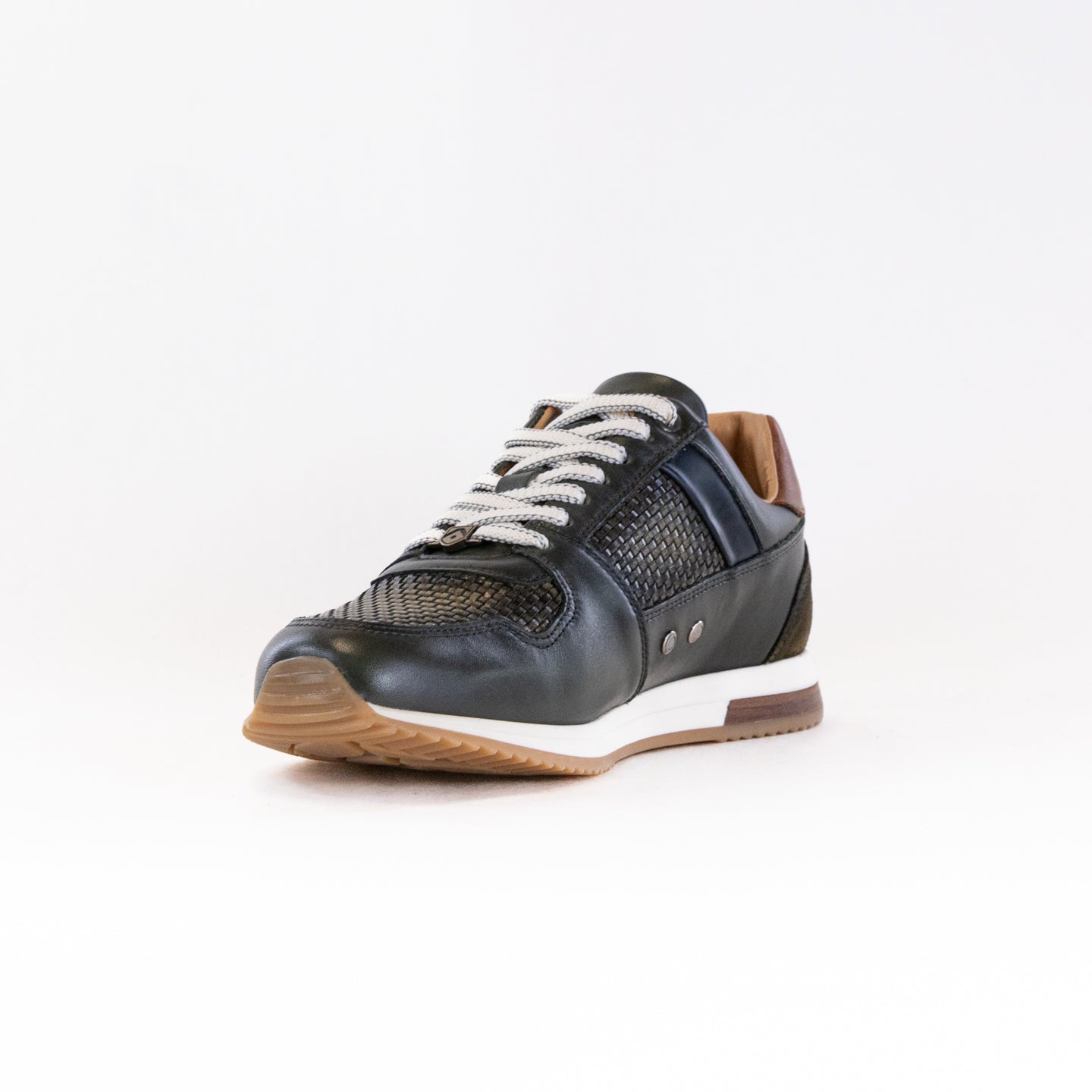 Men's Premium Khaki Leather Ambitious Slow-Style Sneakers