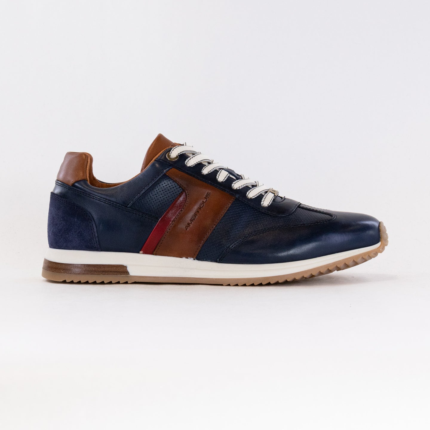 Ambitious Men's Navy Slow Classic Style Leather Lace - Up Sneakers