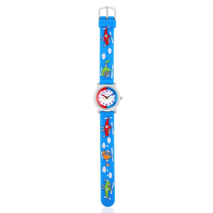 ECC Durable Blue Strap Helicopter Watch for Kids