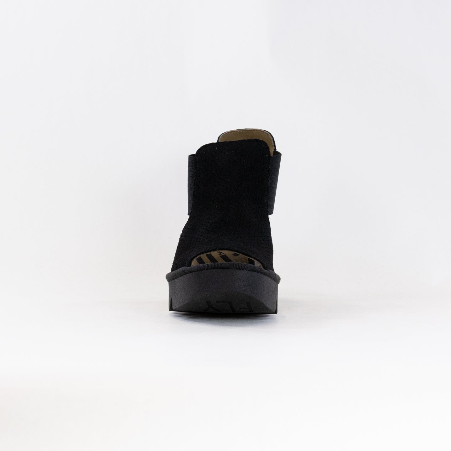 Fly London Women's Black BIGA412FLY Premium Wedge Sandals