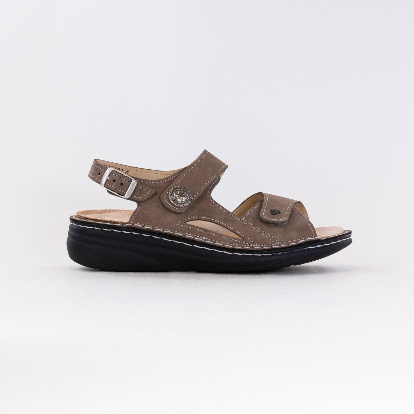 Women's Finn Comfort Barbuda Casual Sandals in Gravel Color
