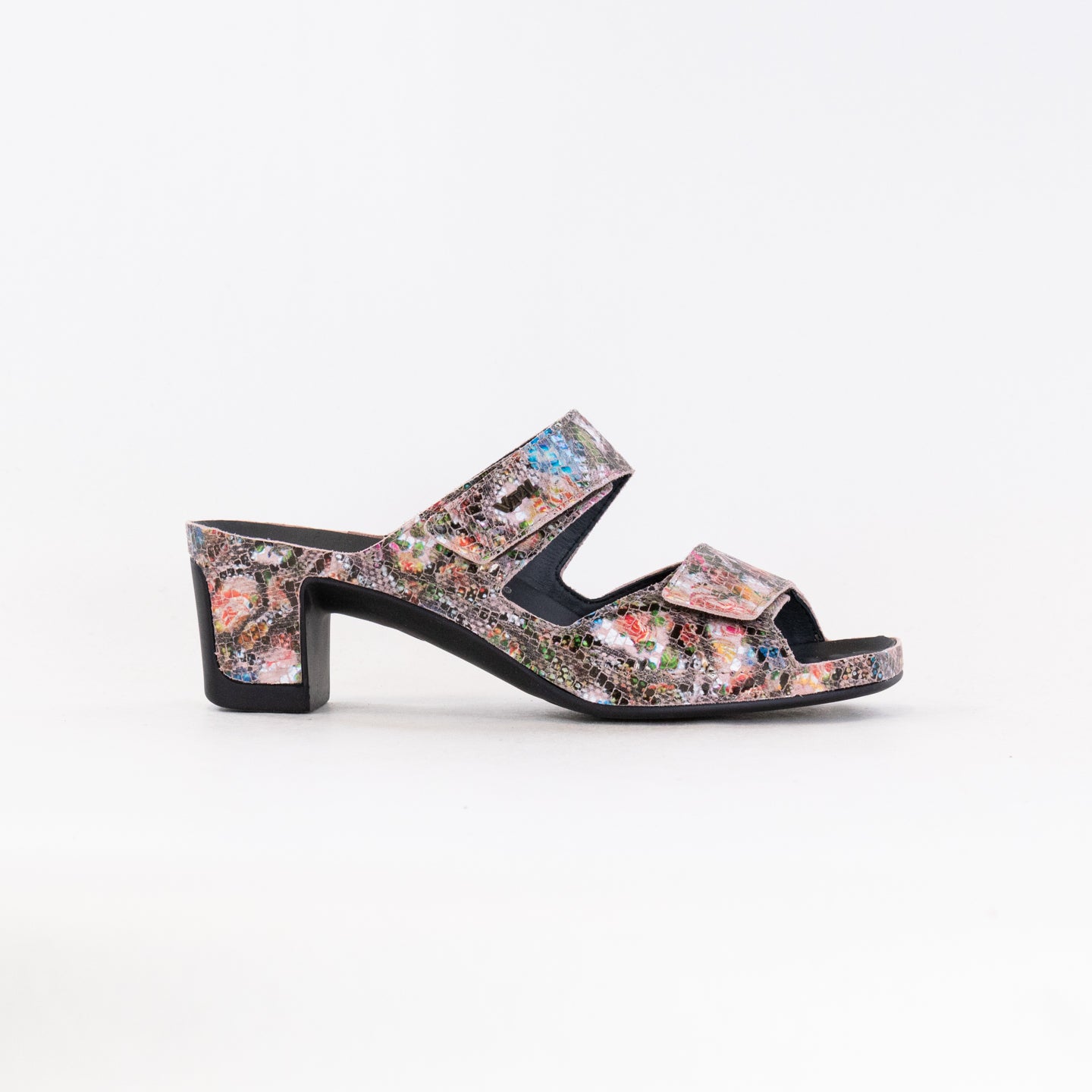 Multicolor Leather Vital Joy Women's Mule Sandals for Comfort and Health
