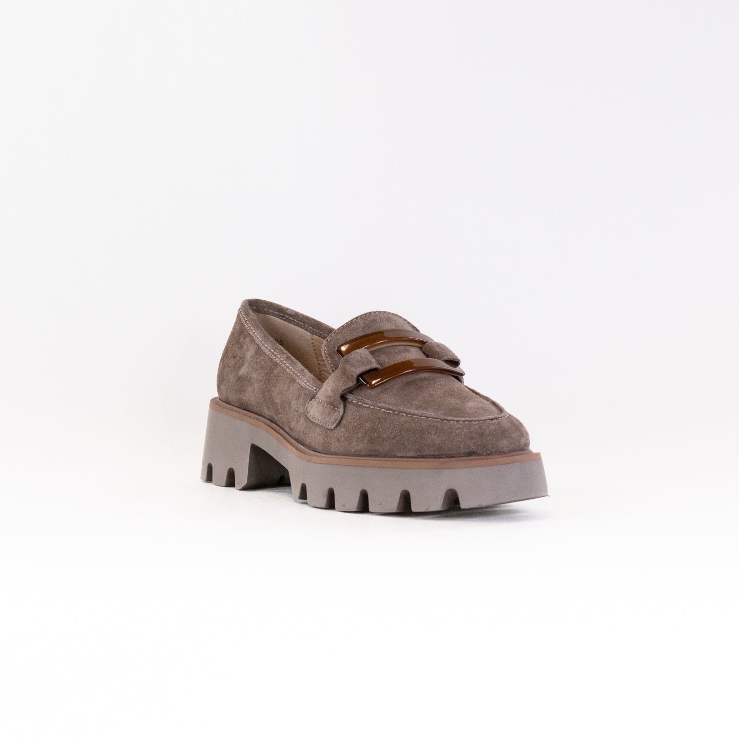 ARA Women's Sesame Suede Oleander Loafers with Chunky Platform