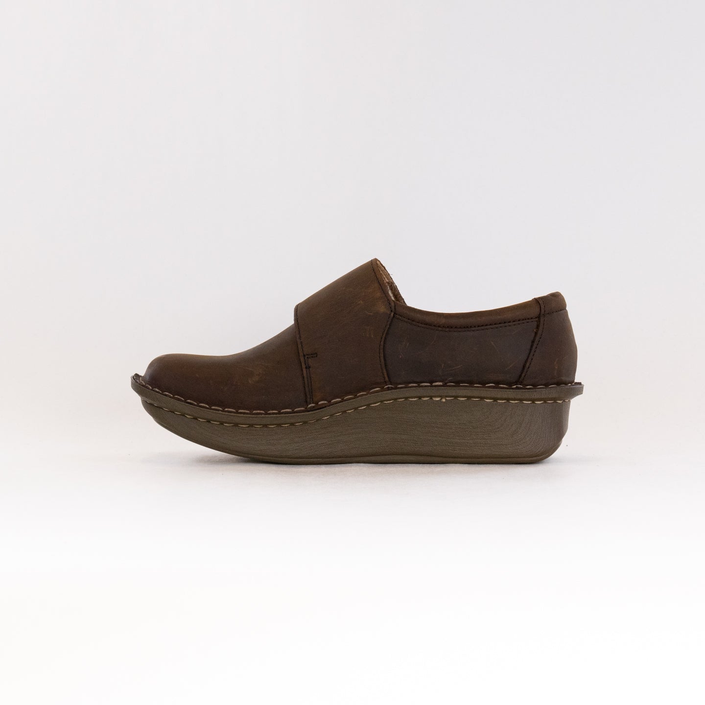 Women's Alegria Deliah - Stylish Oiled Brown Leather Casual Shoes