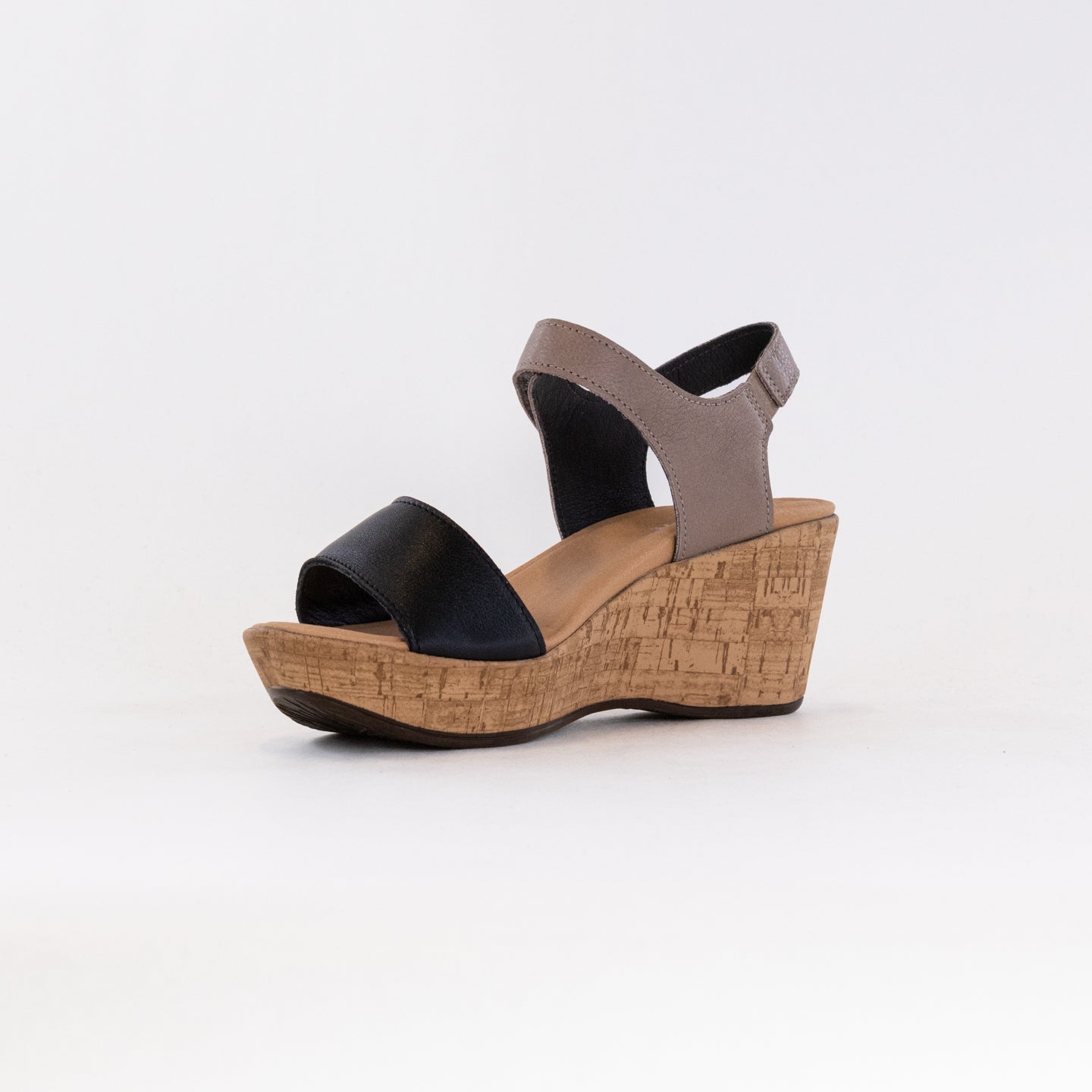 Naot Women's Black Stone Summer Platform Wedge Sandals