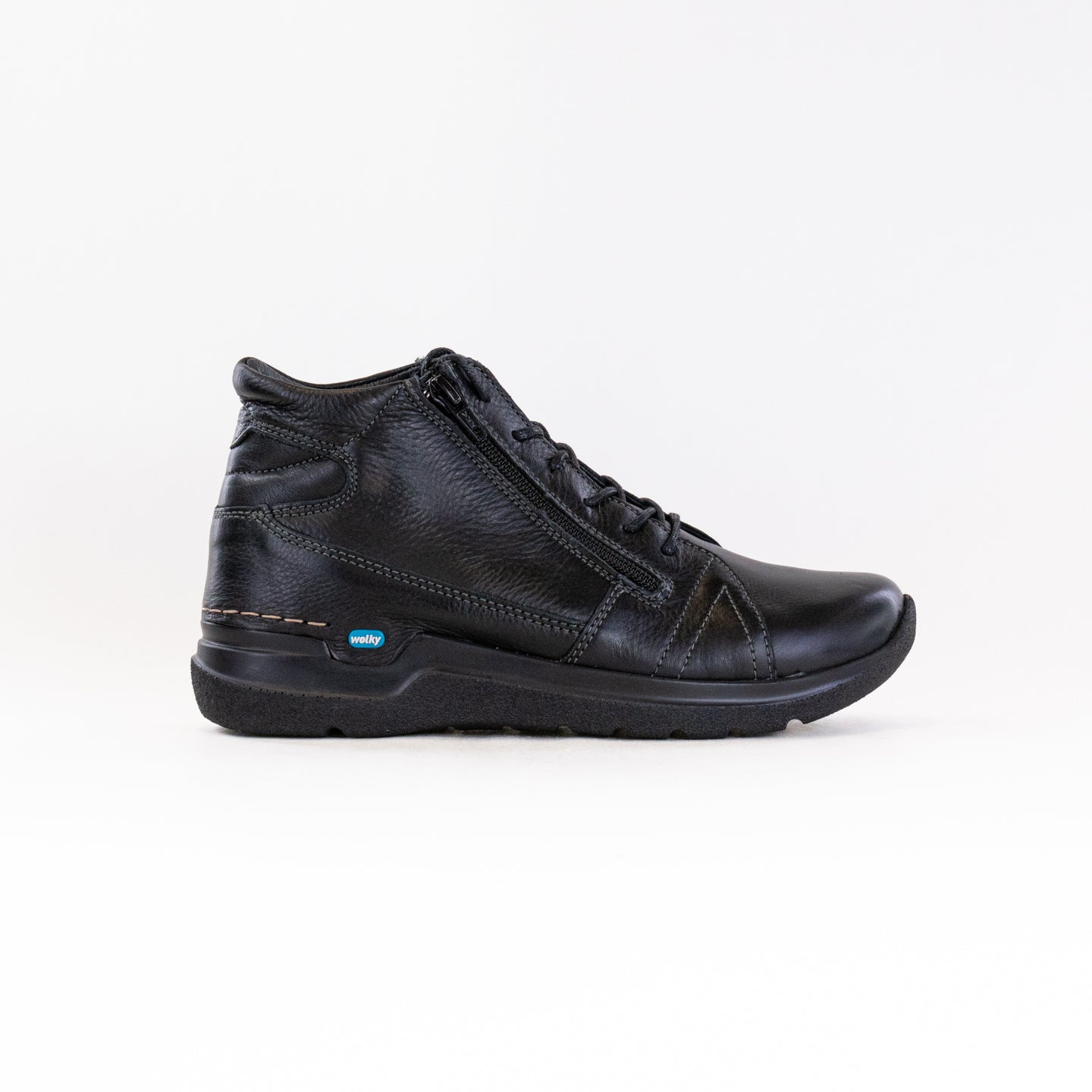 Wolky Women's Ankle-High Lace-Up Shoes - Black Forest Premium Leather