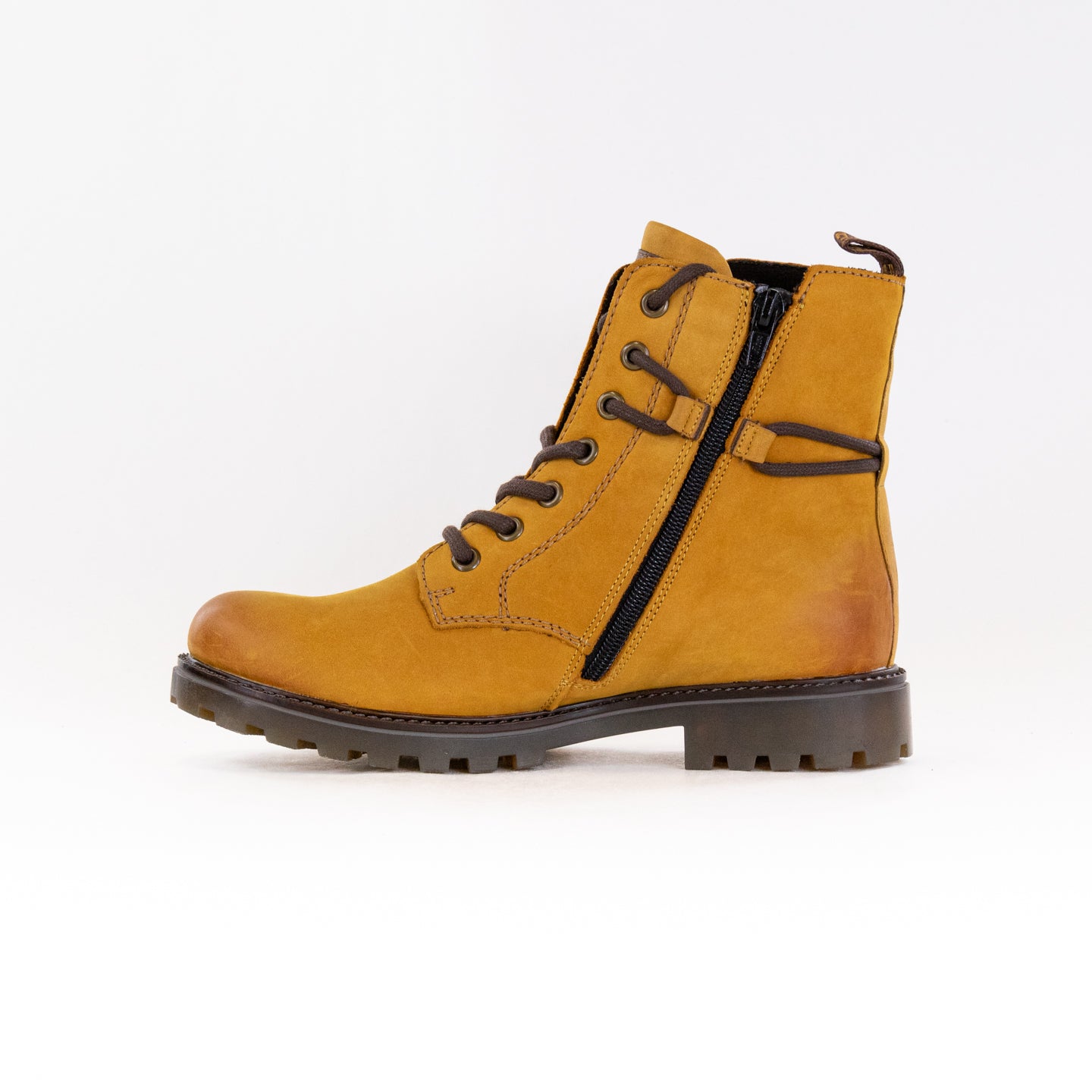 Remonte Women's D8473-68 Yellow Lug Bottom Booties