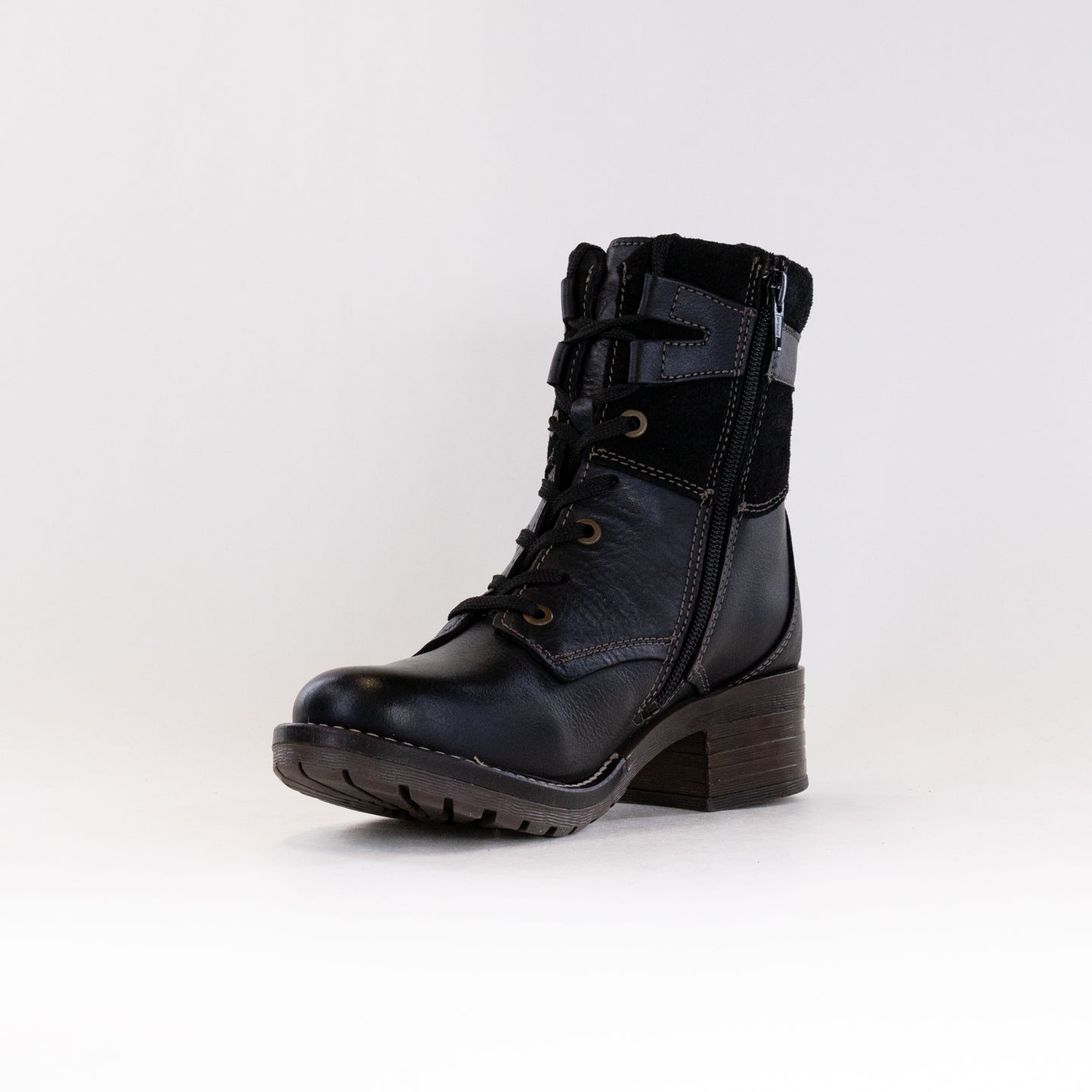 Women's Black Dromedaris Kara Soft Suede Lace - Up Boots