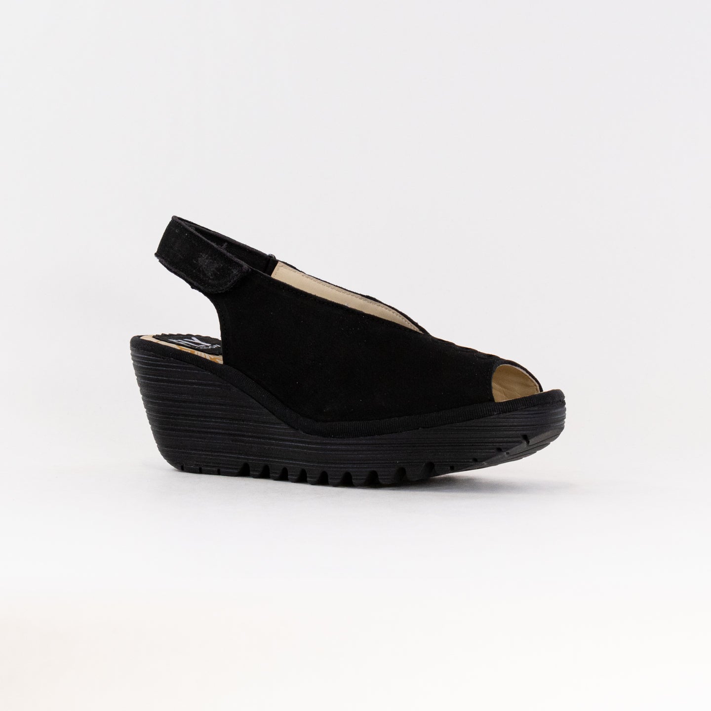 Fly London YEAY387FLY Women's Black Stylish Platform Slides