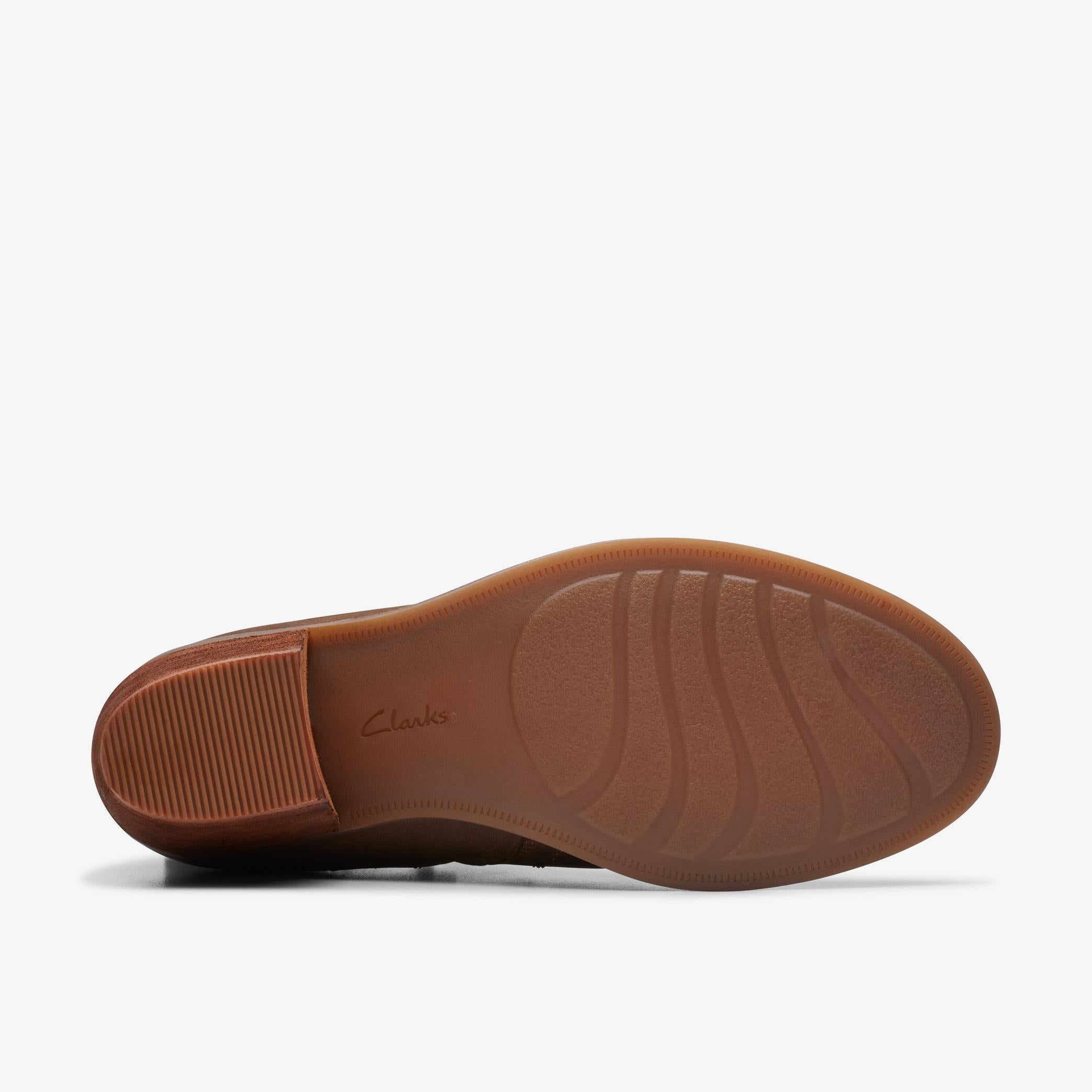 Clarks Women's Neva Lo Ankle Boots - Dark Tan Leather