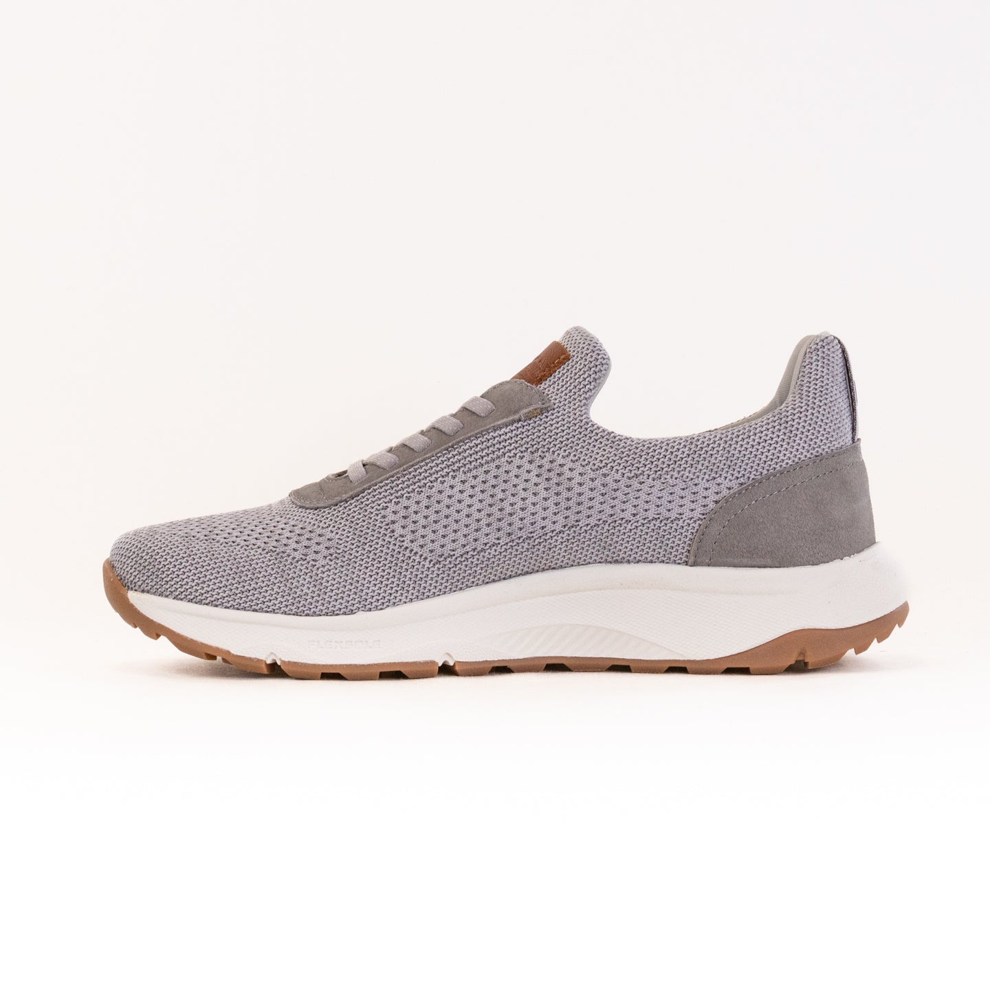 Men's Gray Florsheim Satellite Knit Elastic Lace Slip-On Dress Sneakers