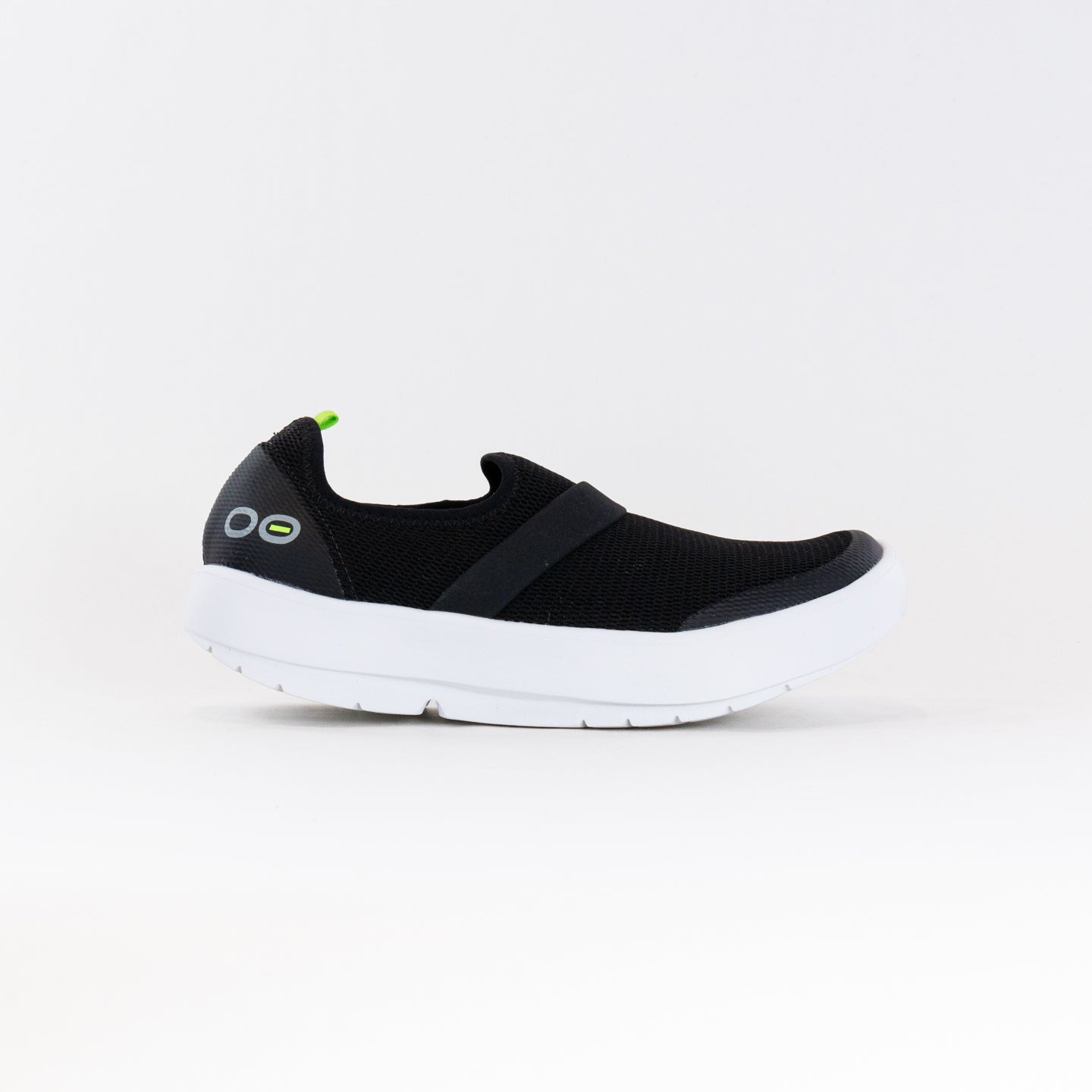 Women's OOFOS OOmg Comfortable Footwear - White and Black Color Combination