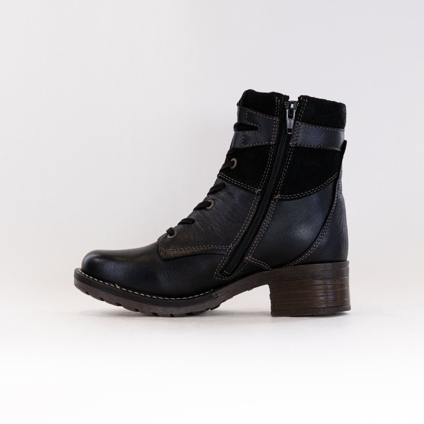 Women's Black Dromedaris Kara Soft Suede Lace - Up Boots