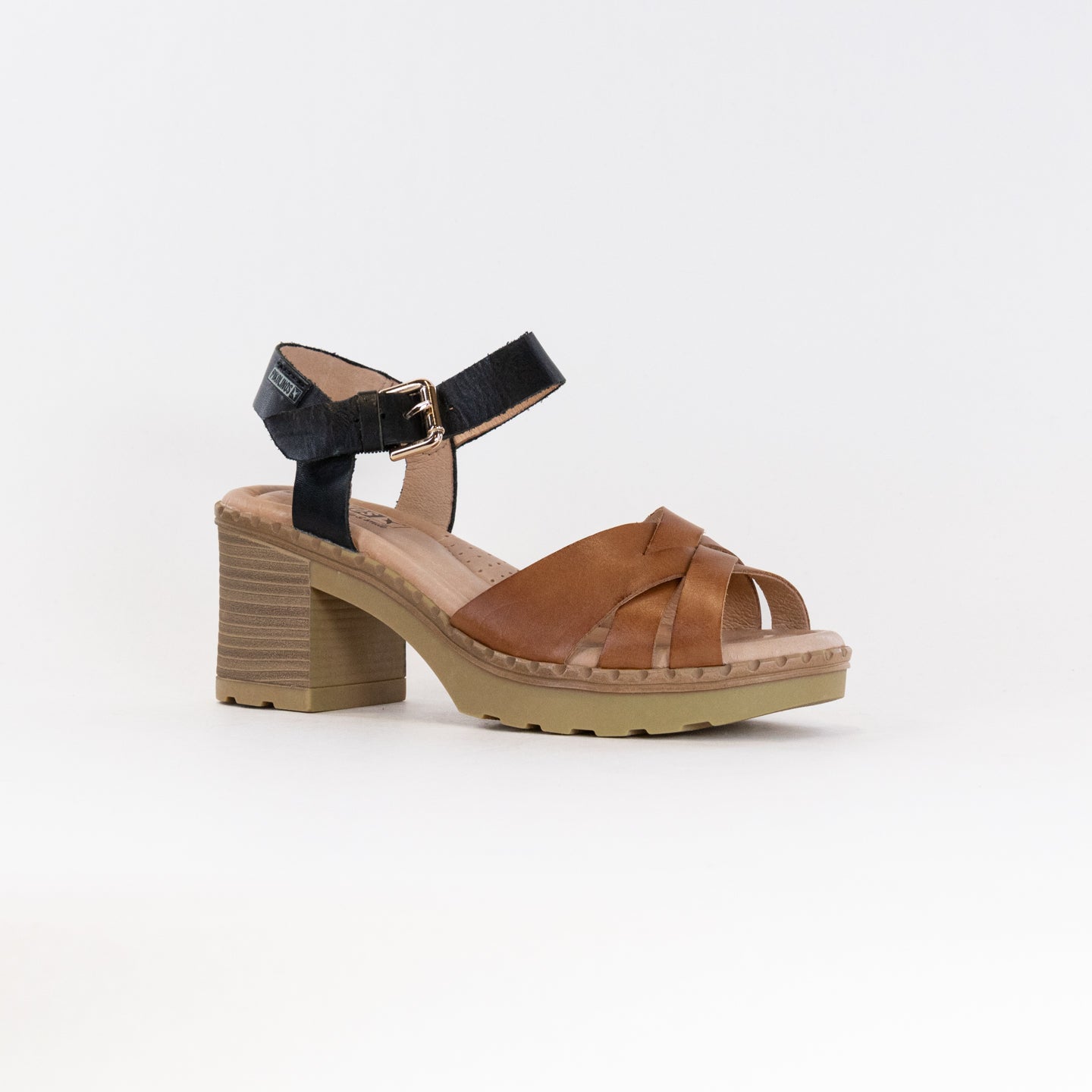 Pikolinos Women's Canarias W8W - 1778 Brandy Mid - Heel Braided Sandals