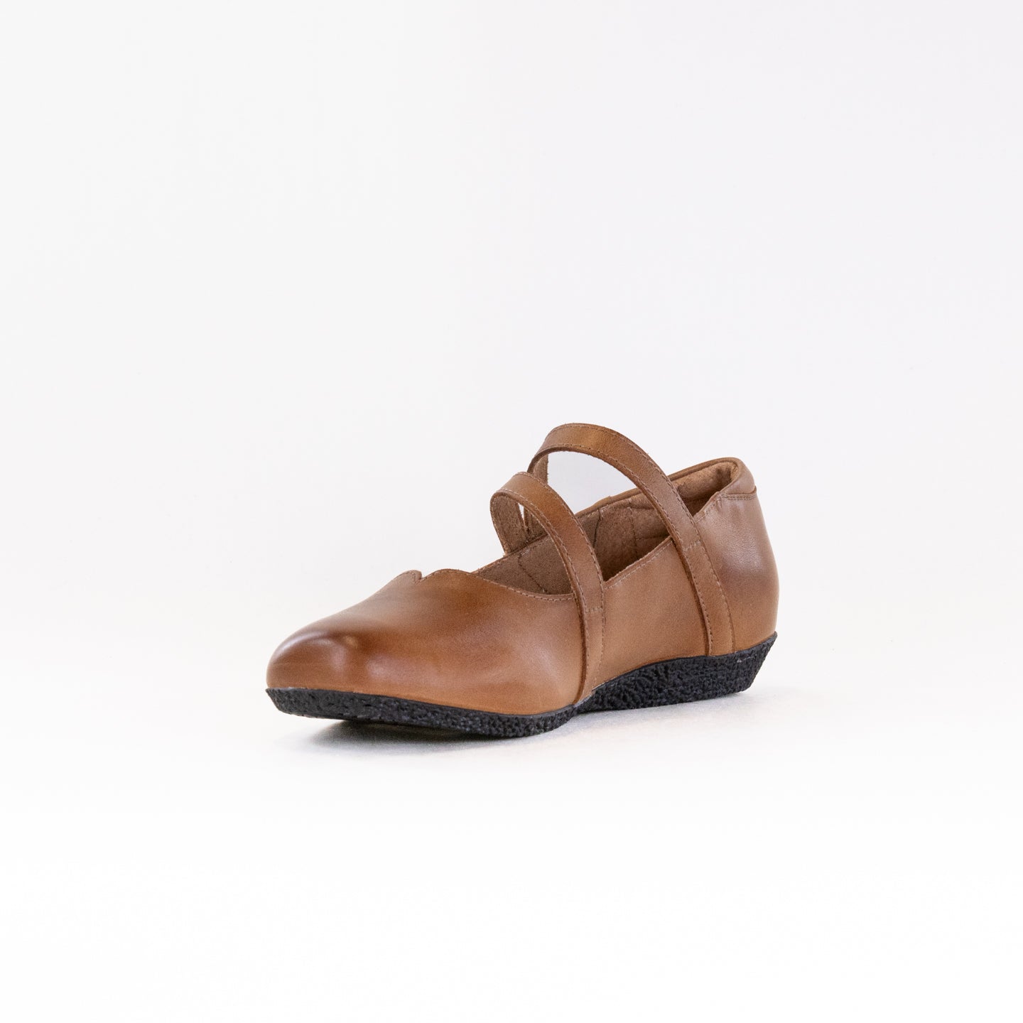 Women's Stylish Caramel Taos Banter Leather Flats