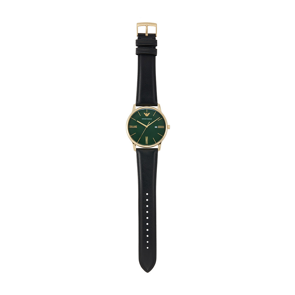 Emporio Armani AR11601 Men's Fashionable Minimalist Leather Wristwatch