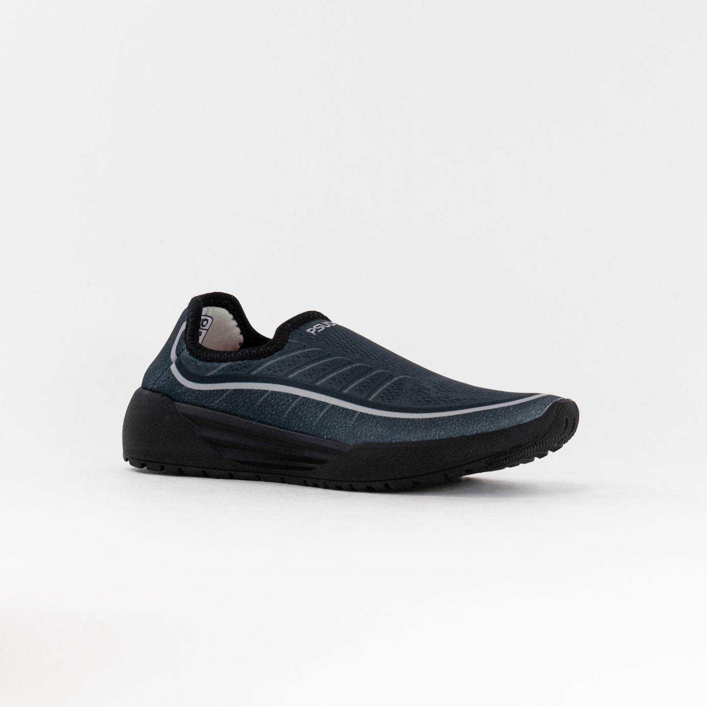 Women's Black Pseudo Racing Sports Sneakers - Comfortable and Stylish