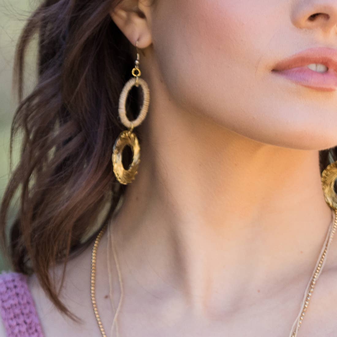 Sachi Metal Earrings from Bohemian Neutrals Collection
