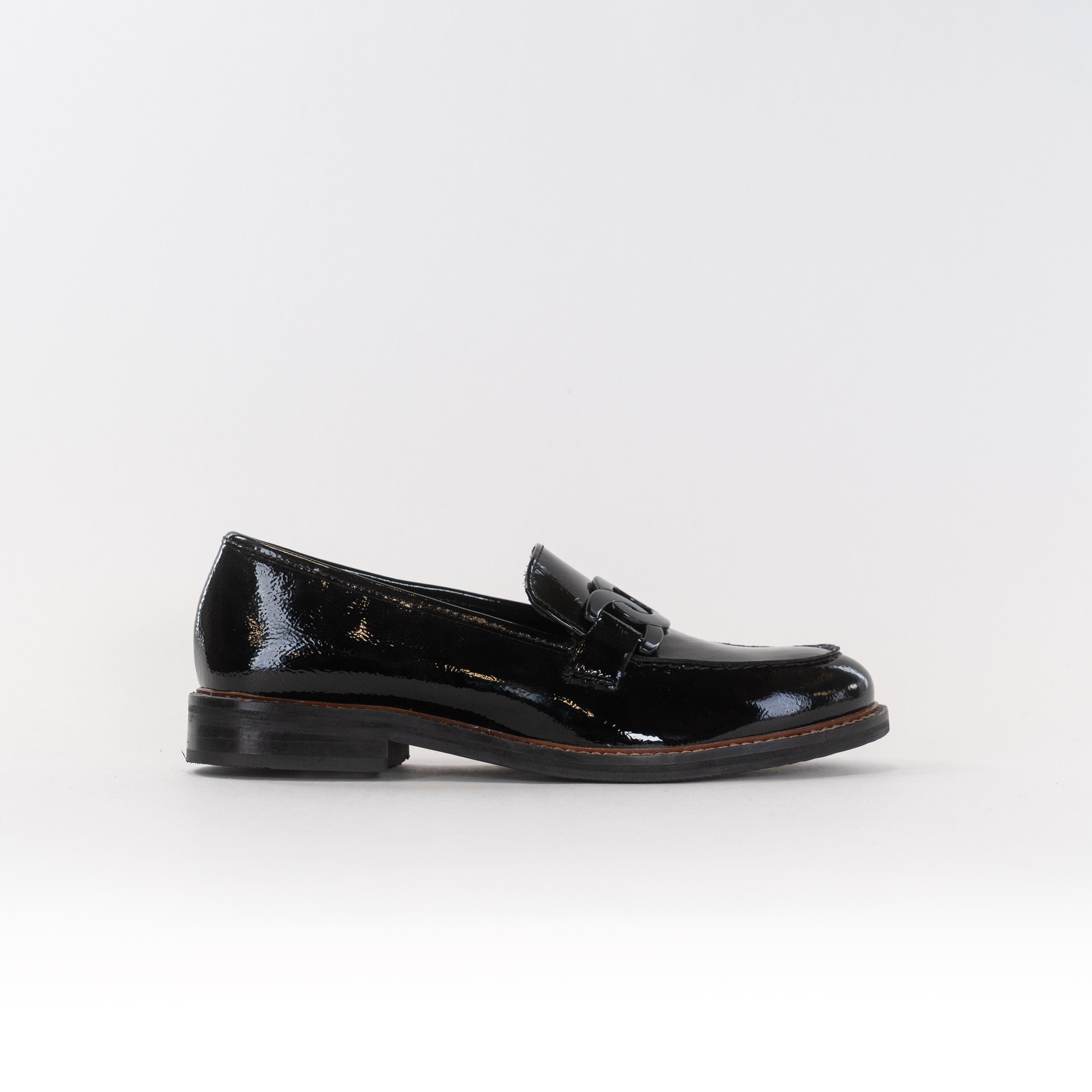 Stylish Women's Black Patent Ara Kyle 2 Loafers