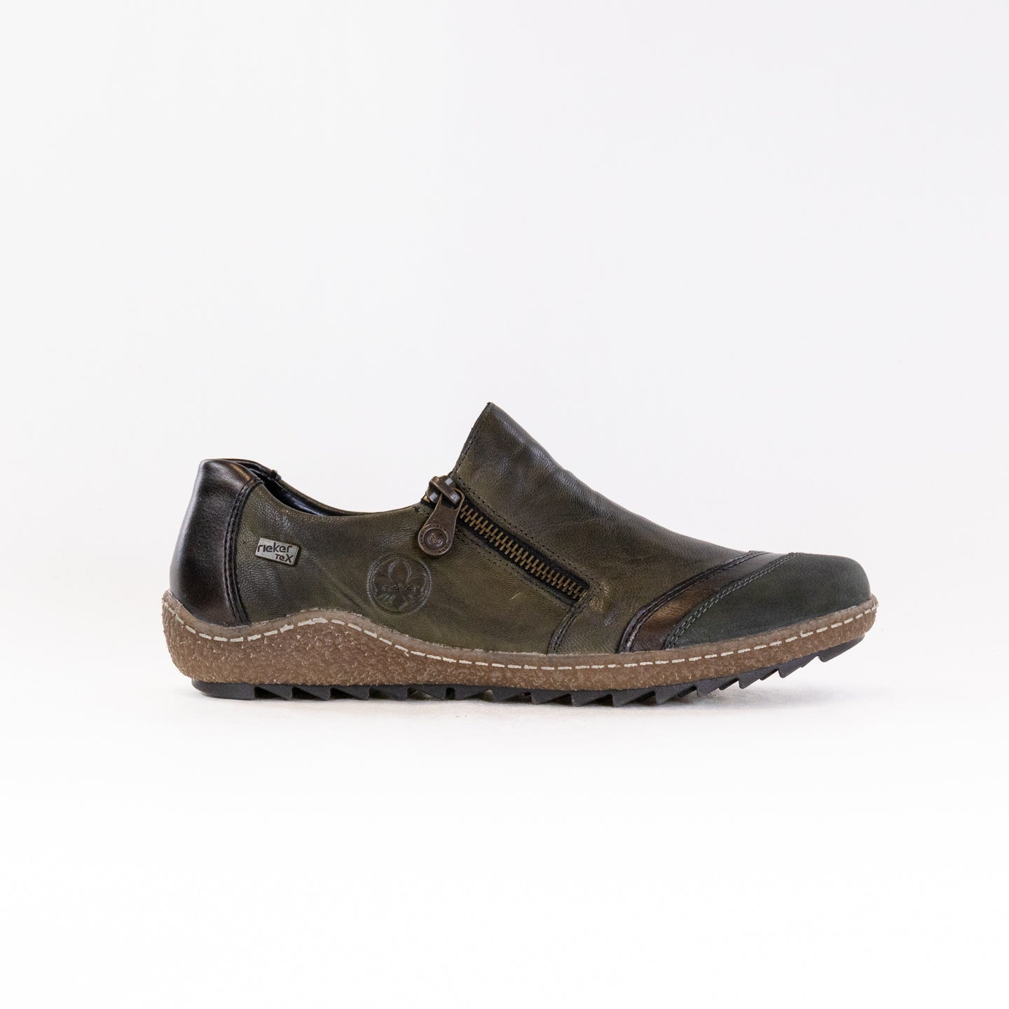 Rieker Liv L7571-54 Women's Olive Lightweight and Flexible Water-Resistant Walking Shoes