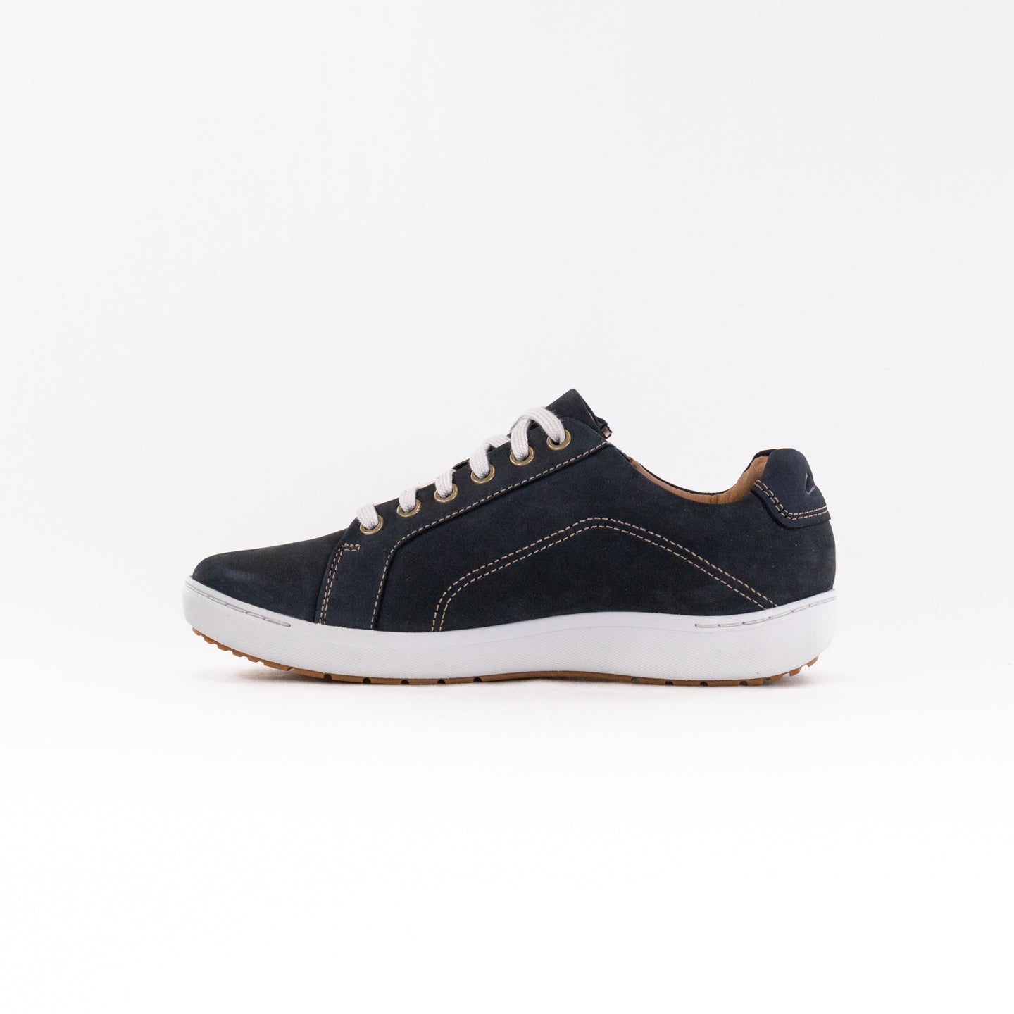 Clarks Women's Nalle Lace Sneakers in Navy Nubuck Leather
